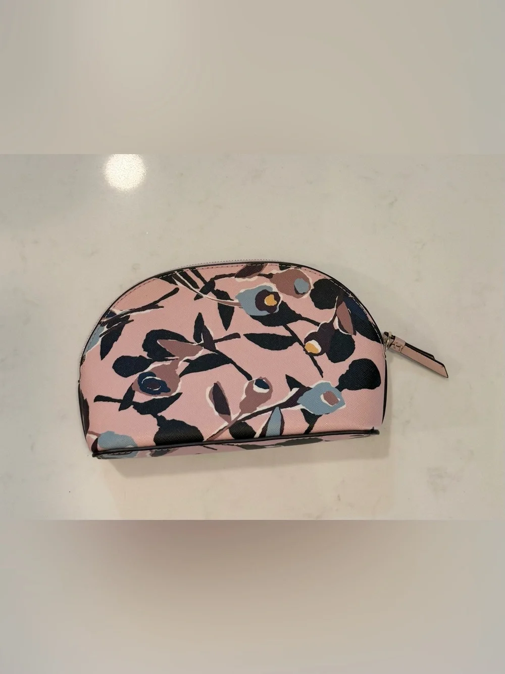 Kate Spade Cameron Paper Rose Medium Dome Cosmetic Case Makeup Bag